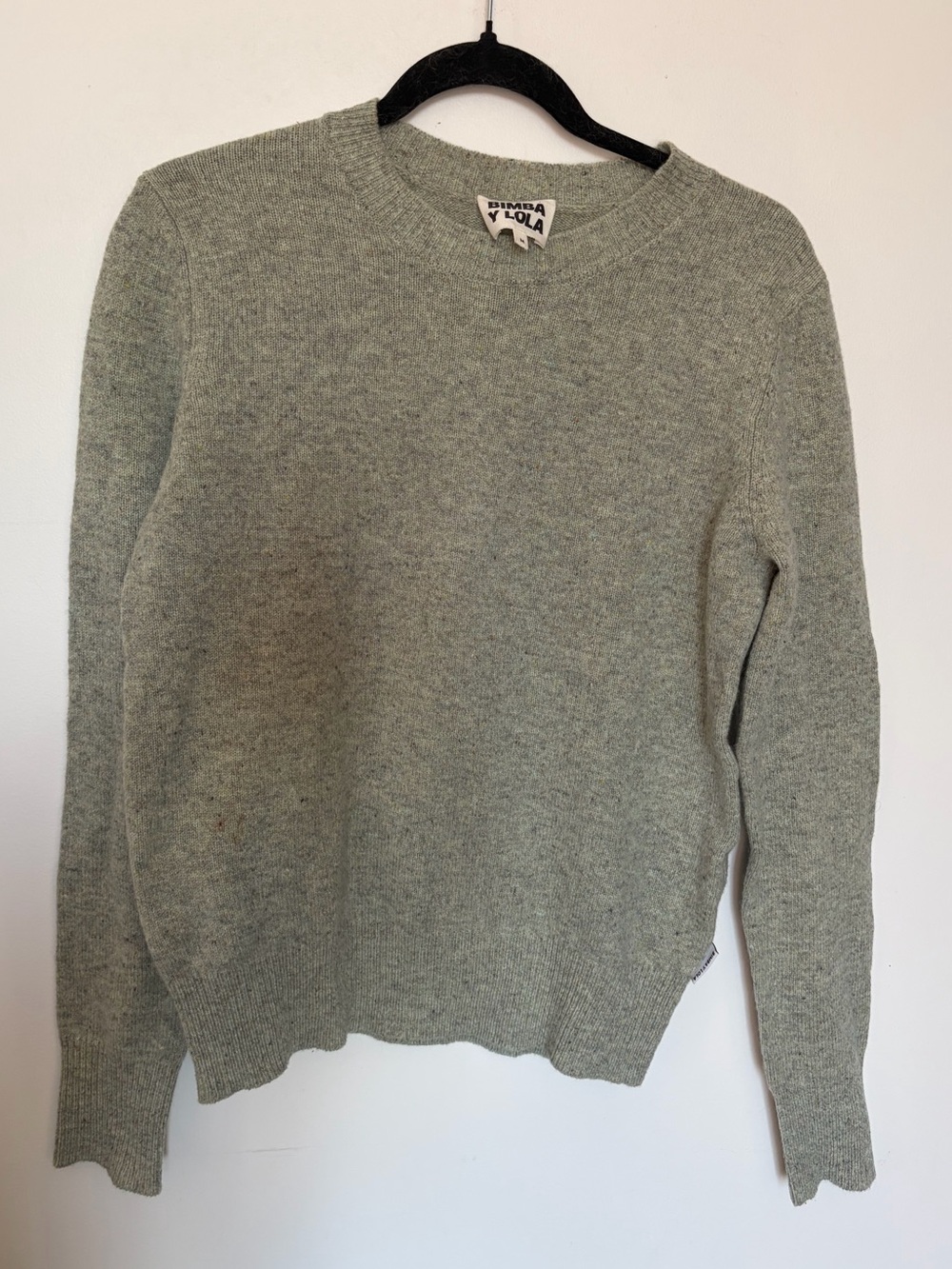 Bimba Y Lola 100% Merino Wool Speckled Crewneck Sweater - Size Medium